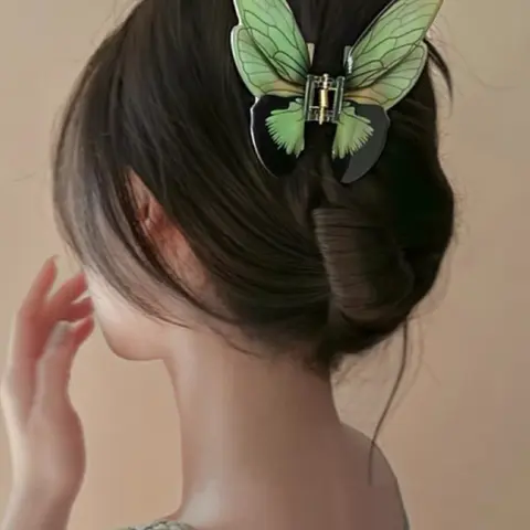 Butterfly Design Hair Claw, Colorblock Cute Hair Accessories for Women & Girls, Minimalist Headwear Suitable for Thick Hair, Cute Hair Clip, Super Cute Clips, Hairclips