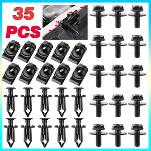 M6 Underbody Splash Shield Fastener Kit for Ford - Body Bolts & U-Nut Clips - OEM Replacement Parts