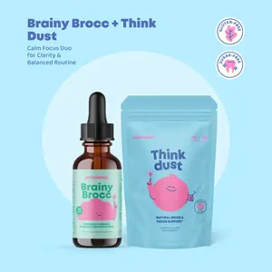 JoySpring Brainy Brocc + Think Dust – Calm Focus Duo for Clarity & Balanced Routine