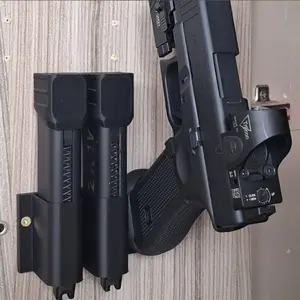 1pc Wall-Mounted Airsoft Gun & Magazine Holder - Display Stand & Organizer for AEG/GBB Rifles, Mount for Shooting Enthusiasts/Military Simulation Gear, Ideal for Halloween & Christmas Decor