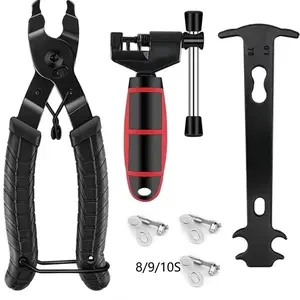 Bicycle Chain Tool Kit, Single Bike Magic Clip Pliers, Mountain Bike Quick Release Clamp, Cycling Chain Repair Tools Set