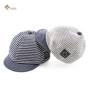 Baby Boy Baseball Cap Striped Sunhat Letter Sun Protection Hat,sun Hat For Baby Boy And Baby Girl