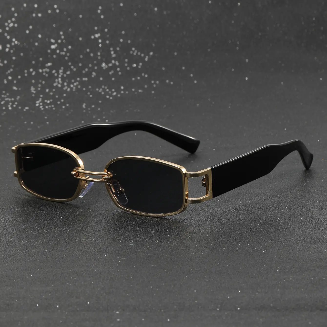 Women's Statement Oversized Full Rim Sunglasses - Standout Accessories for Women, Powerful Bold Black Frame with Striking Gold Accents, Gold Frame Accents, Casual Female Boss Lady Fashion Accessory
