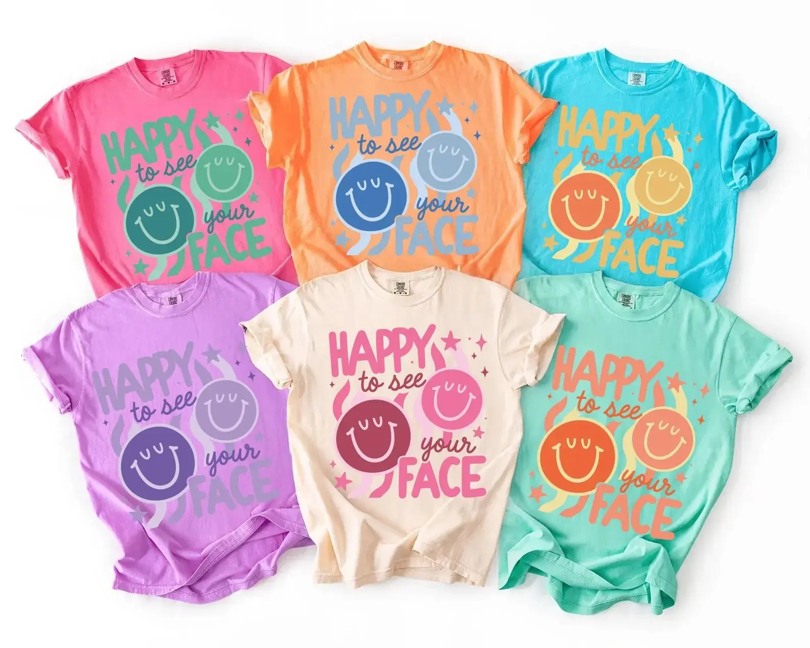 Happy To See Your Face Comfort Colors Tee, Teacher Back To School Shirt, Teacher Shirt, Back to School Gift, Gift For School