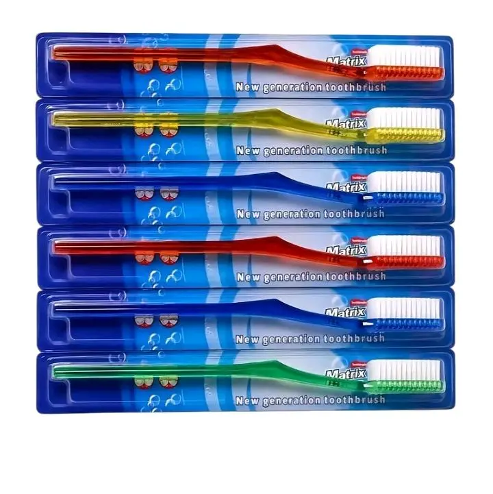Bros Matrix New Generation Manual Toothbrush, 6-Piece Pack