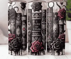 I prefer the villain dark romance 20-oz-tumbler booktok romance bookish goth Bottled Reusable Washable Portable Drinkware