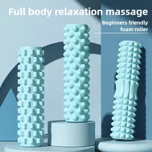 45cm 17.7" Yoga Foam shaft roller yoga column muscle relaxation massage Deep Tissue Muscle Massage and Myofascial Trigger Point Release fitness relaxation High Density Relieves Muscle Pain, Improves Mobility