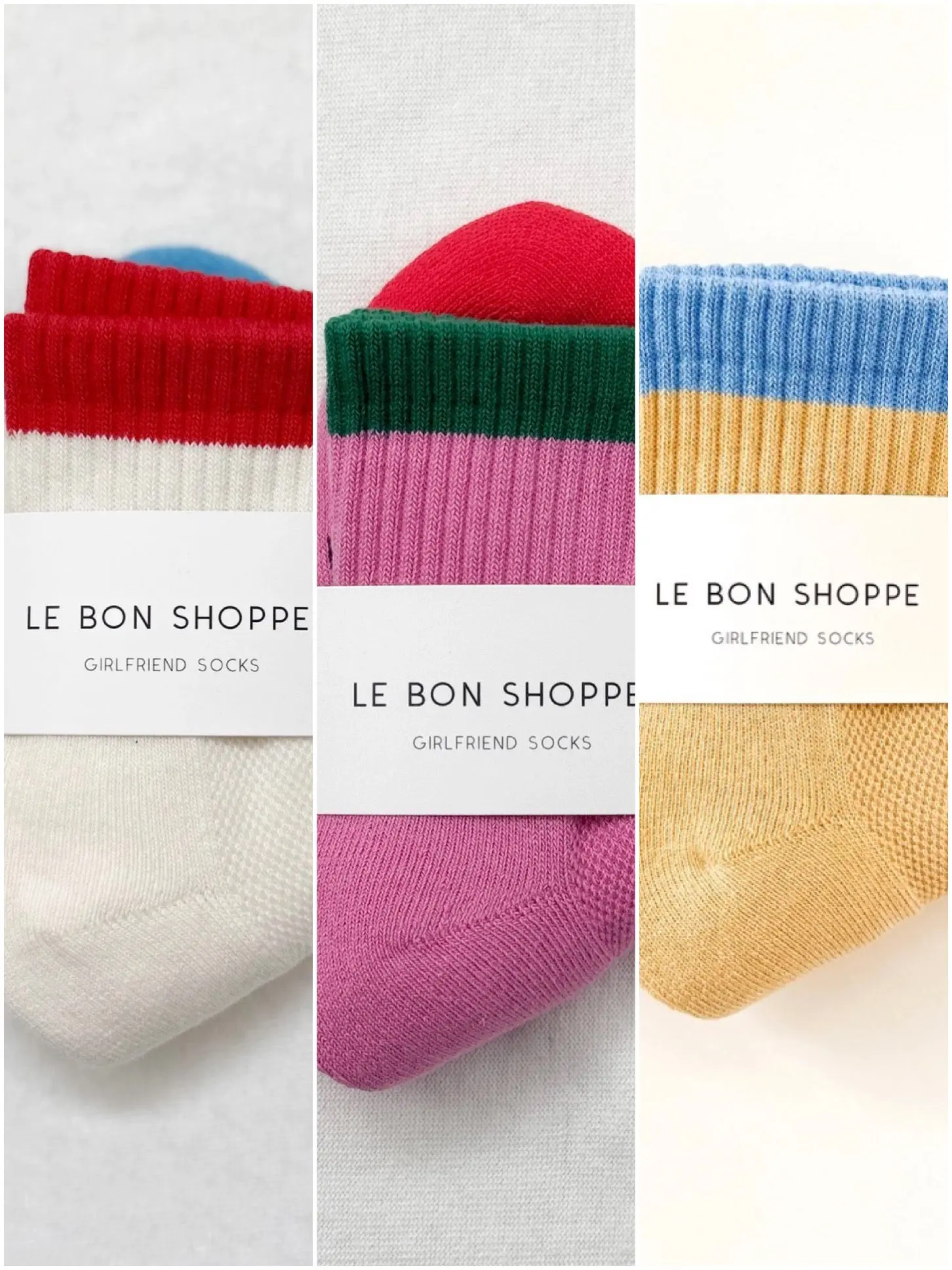Le Bon Shoppe Color Block Girlfriend Socks