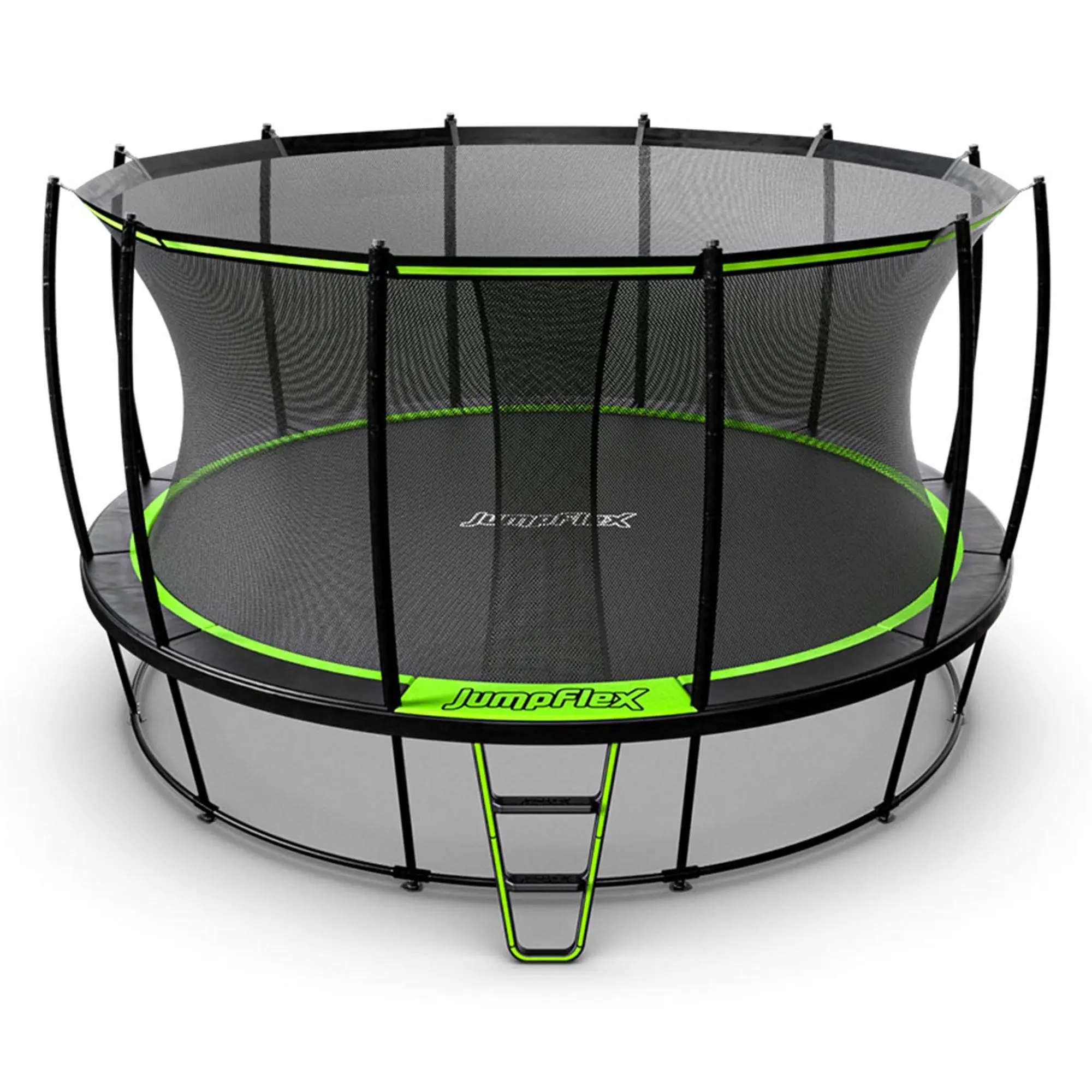 JumpFlex HERO 15' Trampoline for Kids Outdoor Play Equipment with Net & Ladder JumpFlex HERO 15' Trampoline for Kids Outdoor Play Equipment with Net & Ladder