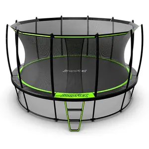 JumpFlex HERO 15' Trampoline for Kids Outdoor Play Equipment with Net & Ladder