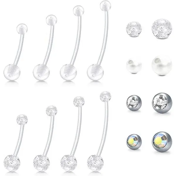 14G Pregnancy Belly Button Rings Long Bar 18/25/32/35MM