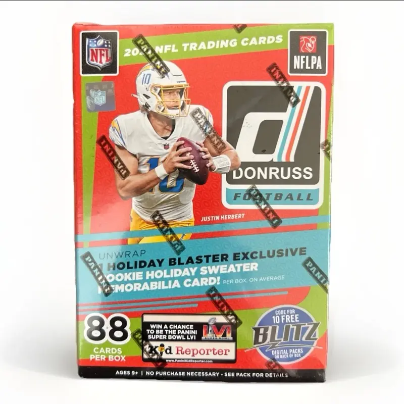 2021 Panini Donruss NFL Football "Holiday" Blaster Trade Card Box - Lawrence, Jones, Fields - Collectible Sports Cards box