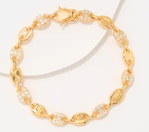 Diamonique x Kathy Levine Infinity Link Pave Bracelet, Sterl