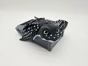 Fidget 3D Printed Flexi Stingray - Articulating Creature, Ideal for Collectors & Enthusiasts, Realistic Design for Anxiety Stress Relief Decor Ornaments
