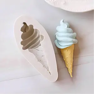 Silicone Ice Cream Cone Mold, Baking Silicone Mould for Candy & Desserts, Durable Kitchen Tool, Easy Release Design, Perfect for DIY Treats, Kitchen Gadgets, Popsicle Mold