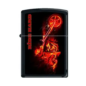 Zippo Lighter - Night Devil Black Matte Made in the USA with Zippo Lifetime Warranty and Eco-Friendly Gift Box Perfect for Tough Riders