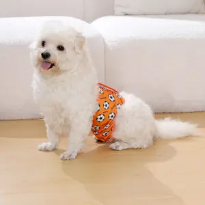 4-Piece New Set of Male Dog Diapers – The set includes 4 sizes (S-XL), ideal for multi-dog households with different-sized pups, or for the same dog across different growth stages. These elastic, washable male dog diapers are reusable, cartoon-patterned "