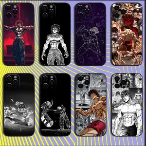 G-Grappler B-Baki anime Phone Case For iPhone 16,15,14,13,12,11,Pro,X,XS,Max,XR,Plus,Mini Soft Black Cover