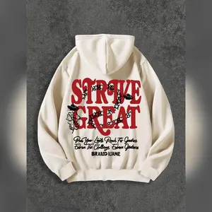 Unisex's Butterfly & Letter Print Drop Shoulder Hoodie Fashion Casual Drawstring Pocket Hooded Sweatshirt For Daily Hol Hoodied Breathable Cotton Hoodies