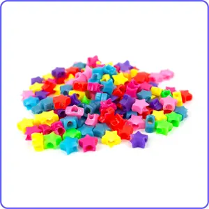 Multicolor Star Beads - 75/Pack