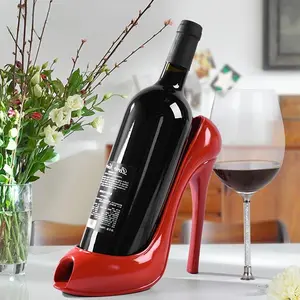 Creative High Heel Design Wine Rack, 1 Count Modern Wine Bottle Holder, Home Decor Ornament for Living Room Bedroom Dining Room