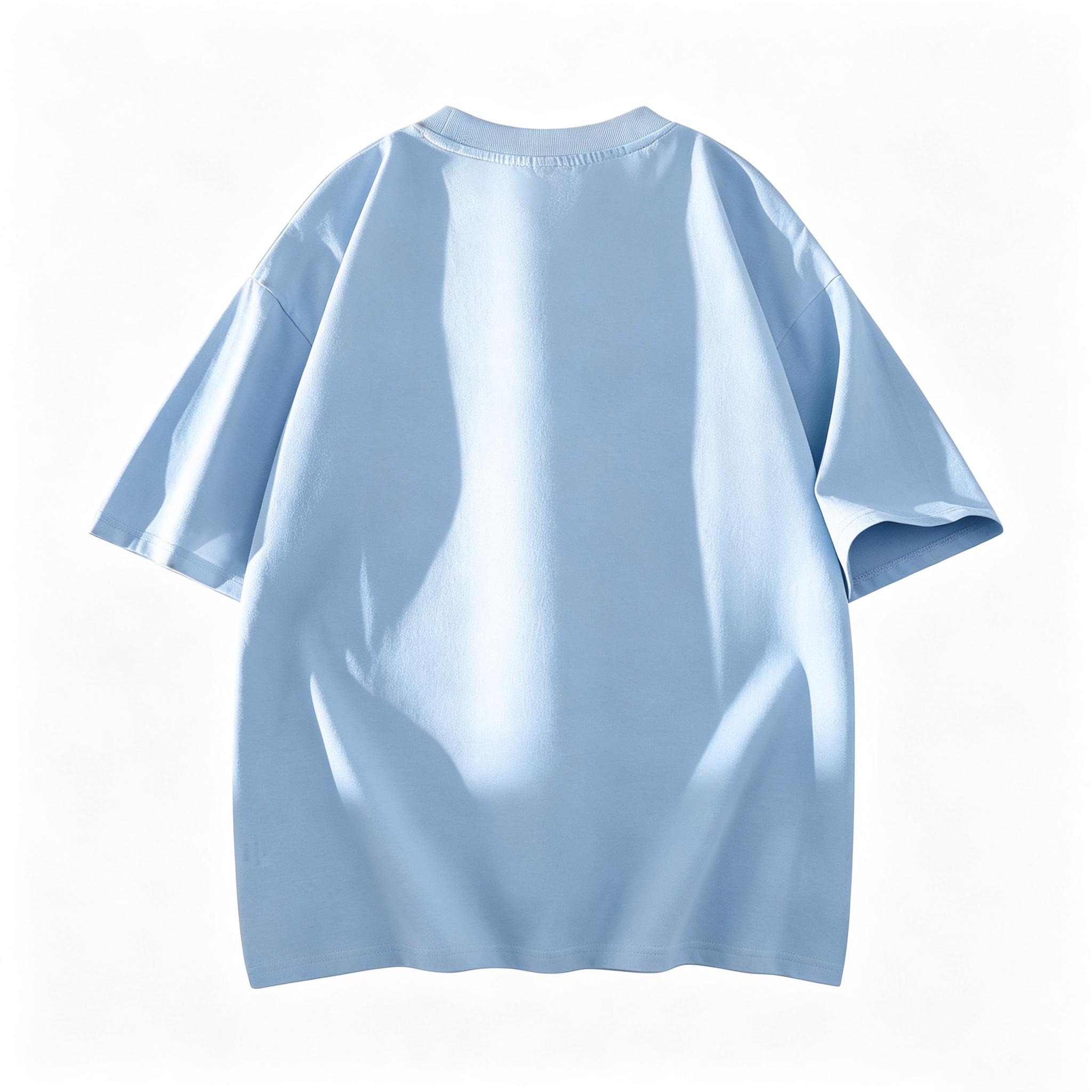Oversized Plain Crew Neck T-Shirt, Unisex Loose Fit Basic Short Sleeve Tee, Casual Solid Color Minimalist Top For Men Women