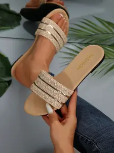 Teen Girls Summer New Flat Sandals, Soft Sole Design, Perfect for Beach Vacation and Daily Wear, Comfortable Slip-On Style