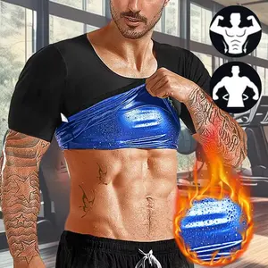 Sauna Sweat Shirt for Men, Compression Waist Trainer, ,Tummy Control Sweat Sauna Suit for Gym Exercise Compression Shirt Workout Shapewear