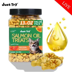 【Live Big Deal】JUST TRY Cat Grass & Salmon Oil Treats - Hairball Relief
