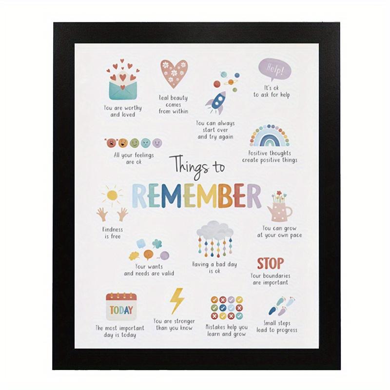 Positive Affirmations Flip Chart, Things To Remember, Anxiety Relief, Calming Corner, School Psychology, CBT, Therapy Office Art, Office Wall Decor, 8x10 inch, UV Resistant Ink, Premium Semi-Gloss Paper, Unframed