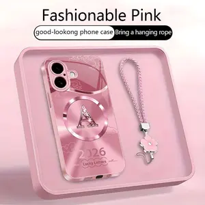Suitable for [iPhone 16 Plus] high-end MagSafe phone case，Features a magnetic attachment function，features magnetic attachment; includes a free lanyard.YM99