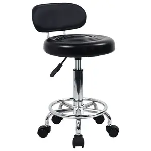Stool with Wheels, Esthetician Lash Tech Pedicure Chair, Portable Office Rolling Adjustable Stool, Massage Swivel Salon Chair, Nail Salon Chairs