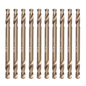 #30" Cobalt Drill Bits(10PCS), M35 HSSCO High Speed Steel Double Ends Stubby  Twist Drill Bit Set for Hardened Metal, Stainless Steel, Cast Iron, Plastic and