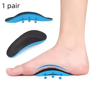 Shock Absorption Foot Arch Care Insoles, 1 Pair Comfortable Breathable Shoe Insoles, Soft Shoe Insert for Men & Women, Sports Accessories for Running Jogging