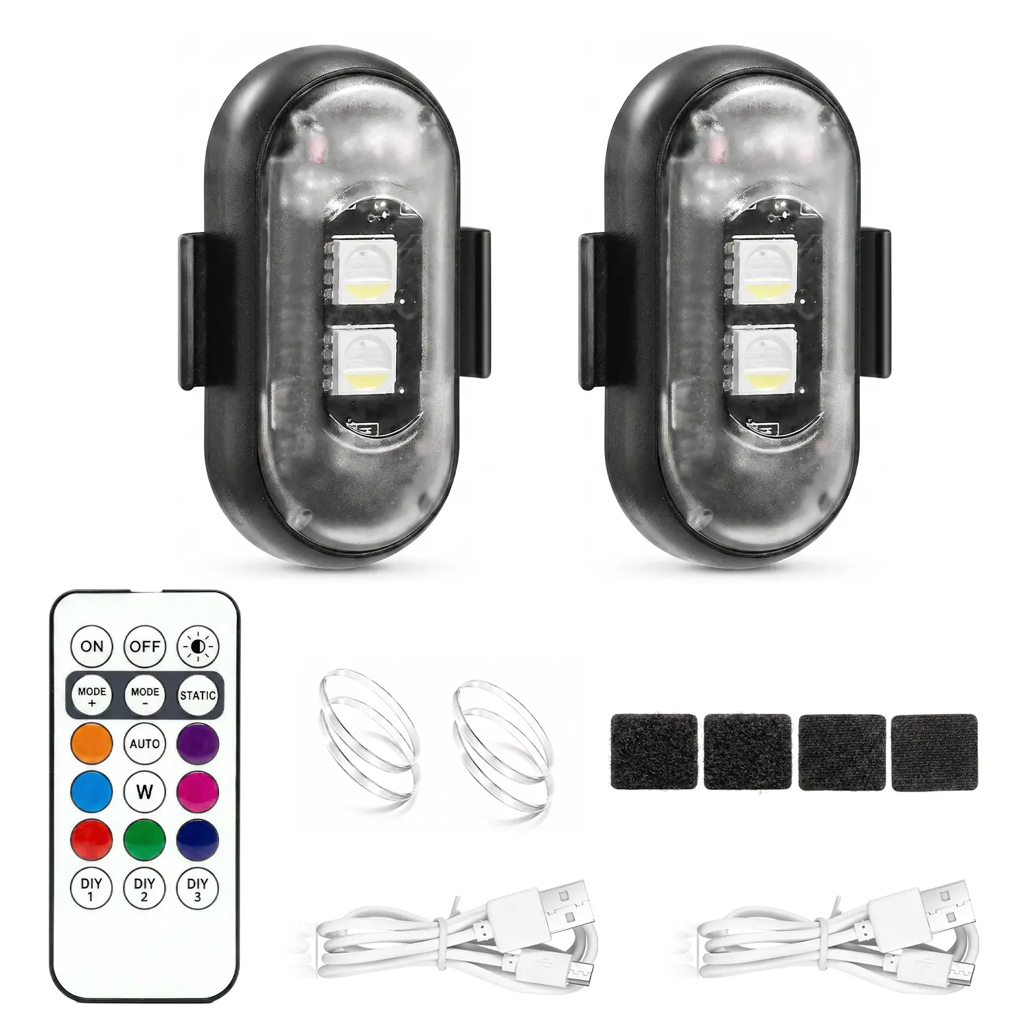 Multifunctional Waterproof Car LED Warning Light with Remote Control – Rechargeable Wireless Strobe Light for Vehicle Safety, Emergency Roadside Use, Decorative Lighting for Cars, Trucks & Motorcycles
