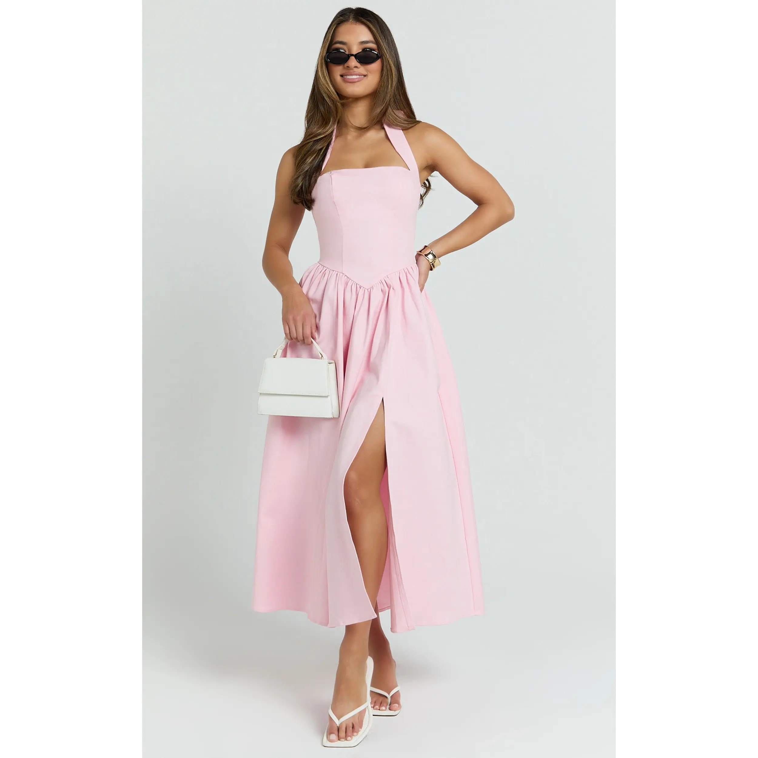 shein pink halter dress - TikTok Shop shein pink halter dress - TikTok Shop