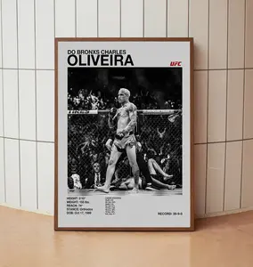 Custom UFC Poster Choose Any Fighter includes photo, stats, and more Decor Print