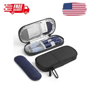 Insulin Pen Cooler Travel Case Diabetic Medication Insulated Cool Organizer with 2 Reusable Ice Packs