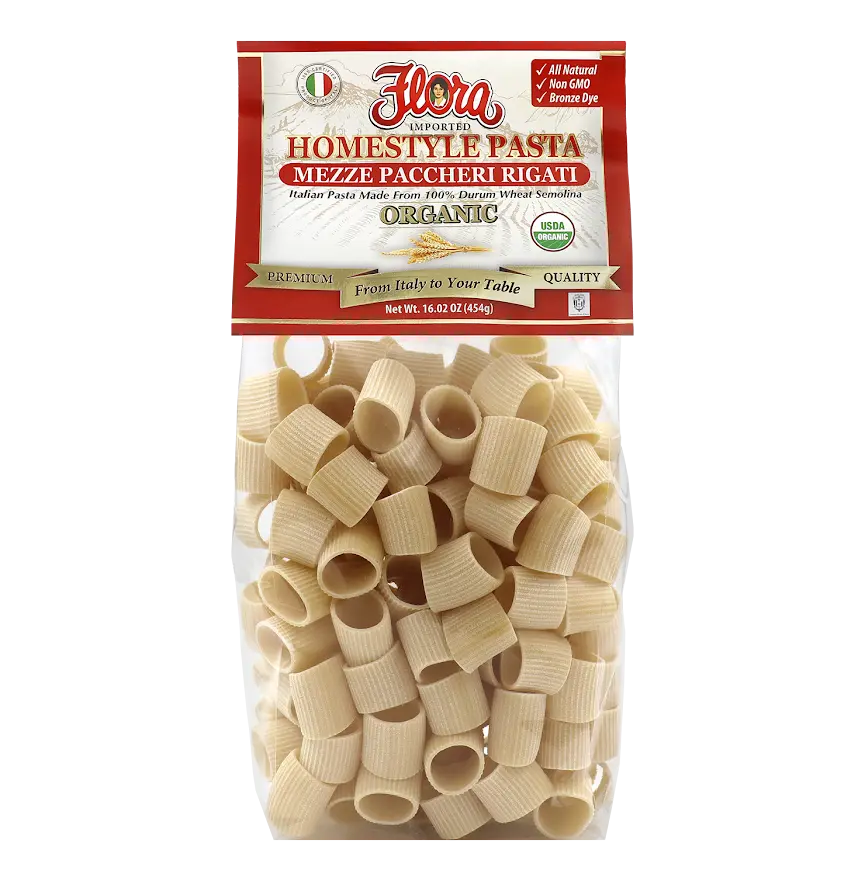 Homestyle Mezze Paccheri Rigati Pasta - Organic - 16.02 oz