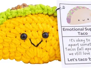 Handmade emotional support tower gift, cute knitted tower doll, birthday gift, car decoration, room and office decoration