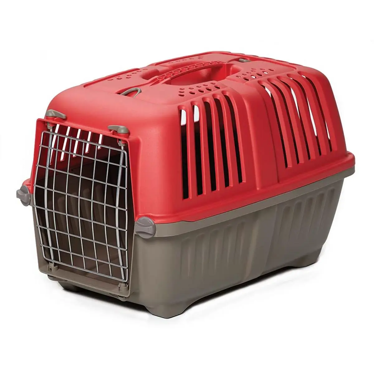 212 MAIN Midwest Spree Durable Animal Carrier - Red, Bright and Fun Colors, Easy-Assembly Design for Dogs & Cats