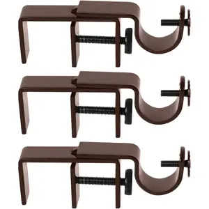 Outside Mounted Blinds Curtain Rod Bracket Attachment No Drill No Tool Required Fit for 1.3-2 inches Rectangle Headrail ( Depending)