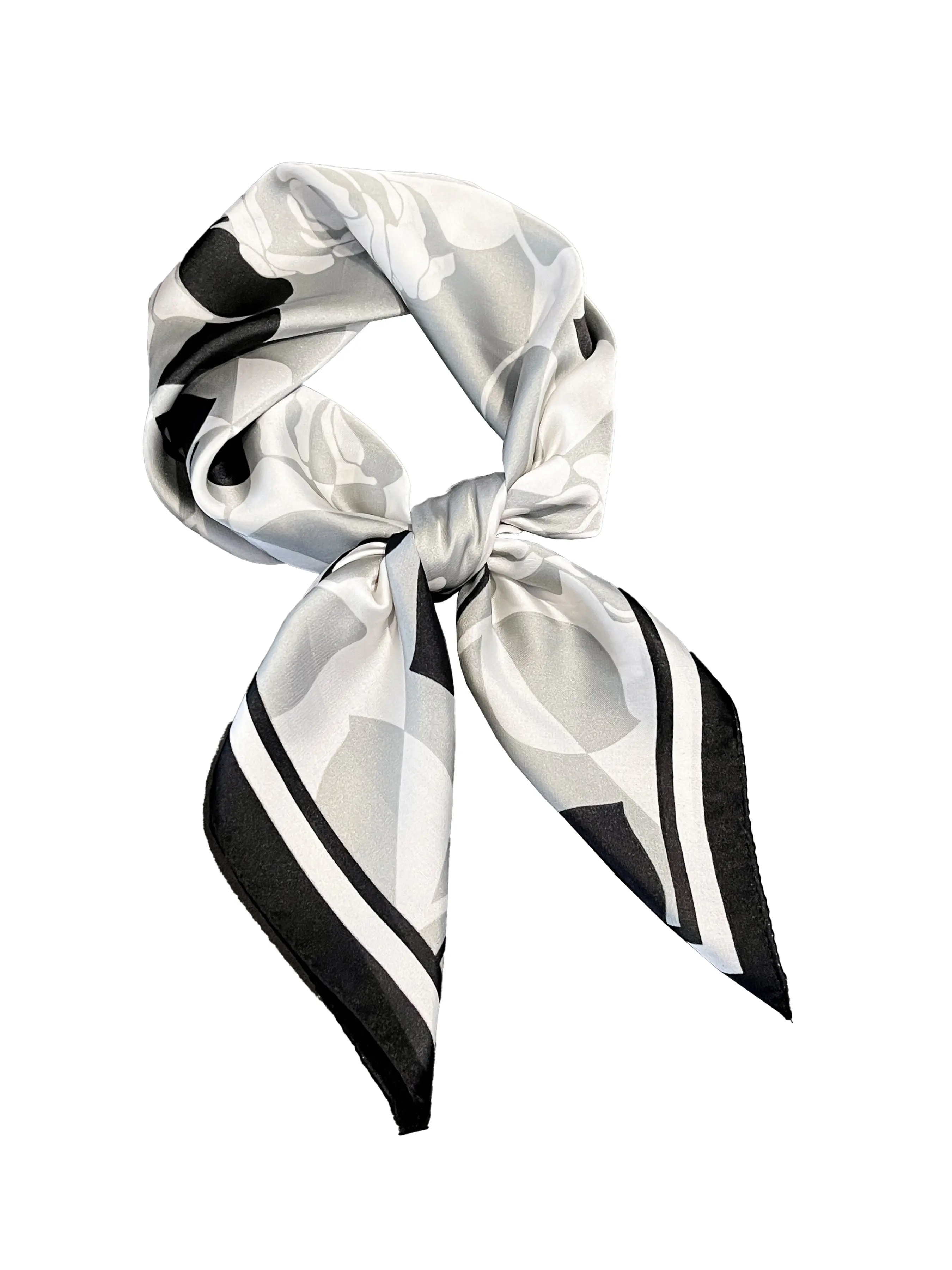 Women's Elegant Rose Print Scarf, Square Hairband 27.6 Inches, Fashion Versatile Headscarf, Daily Accessory, Suitable for All Seasons, Fashion Hair Scarves