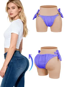 Silicone Butt Lift Body Shaping Shorts - Women's Tummy Control Sports Pants, Waist Range: 56cm-115cm / 22.04inches-45.27inches, Thickness: 0.47 inches (1.2 cm). The most suitable for the most fashionable crossdresser queen