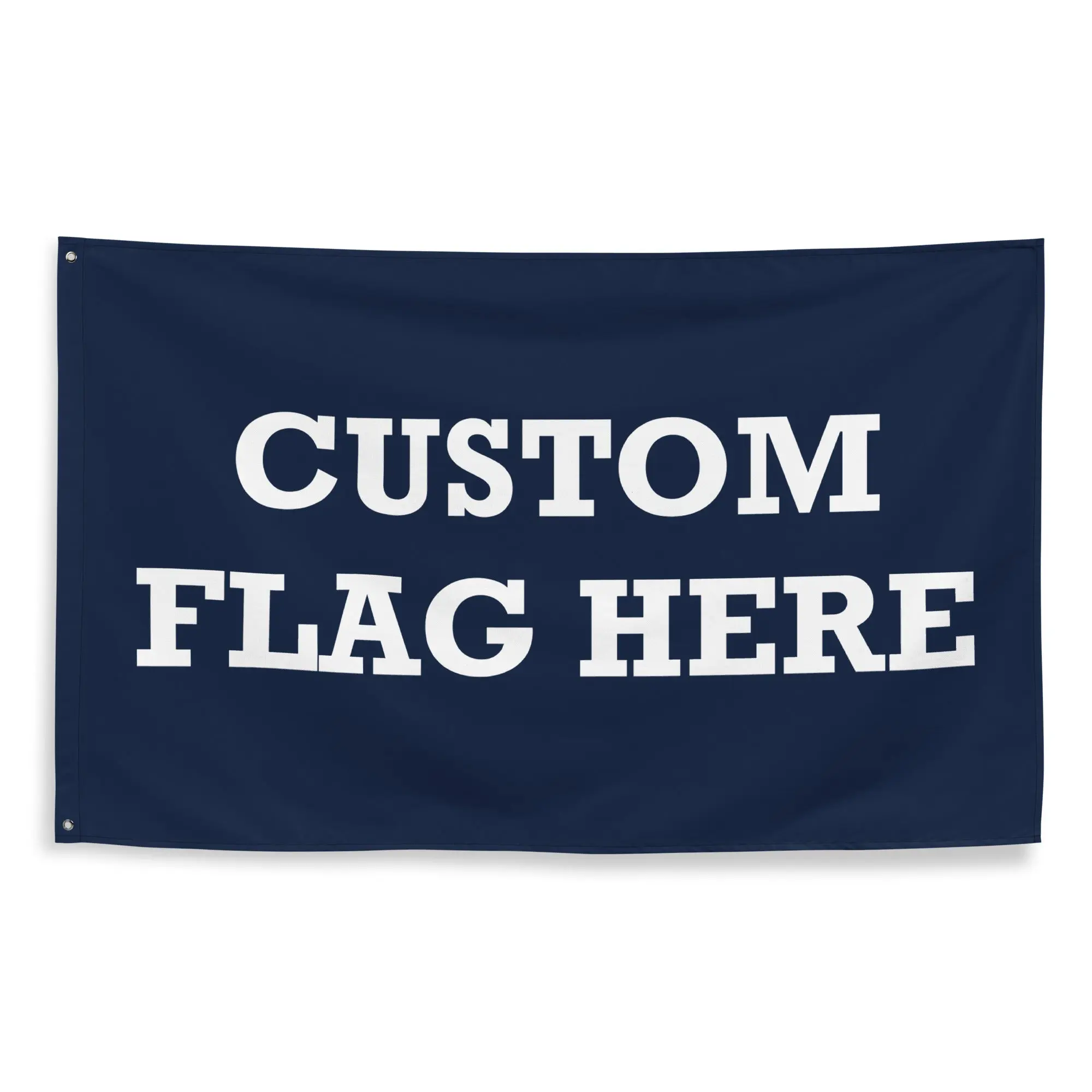 Custom Flag - Custom Print Banner with White Text on Dark Background