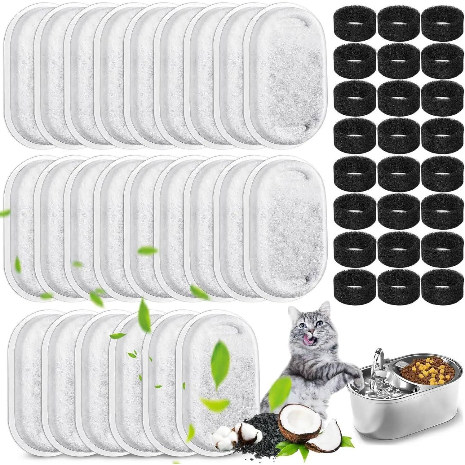 Filtration and purification of water quality Smart pet water dispenser Filter element Circulation accessories Stainless steel, replacement element