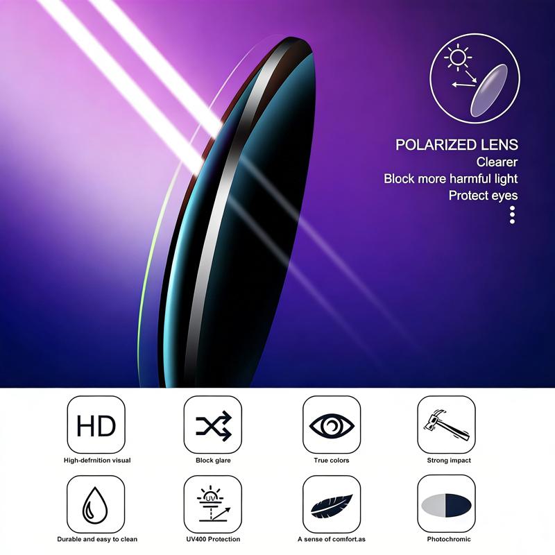 【dealsforyoudays】Paleshy HD Polarized Photochromic Sunglasses UV400 Protection, Unisex 2026 Summer Retro Oversized Simple Square Frame Fashion Accessories, Outdoor Sports Driving, Fishing, Golf, Running, Climbing Day Night Safety Glasses