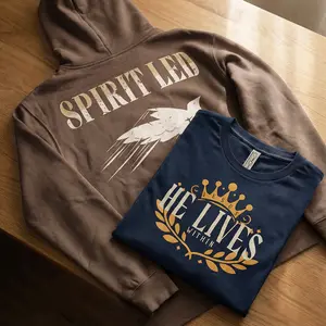 Sprit-Led Hoodie + Tee Set (Walnut/Navy)