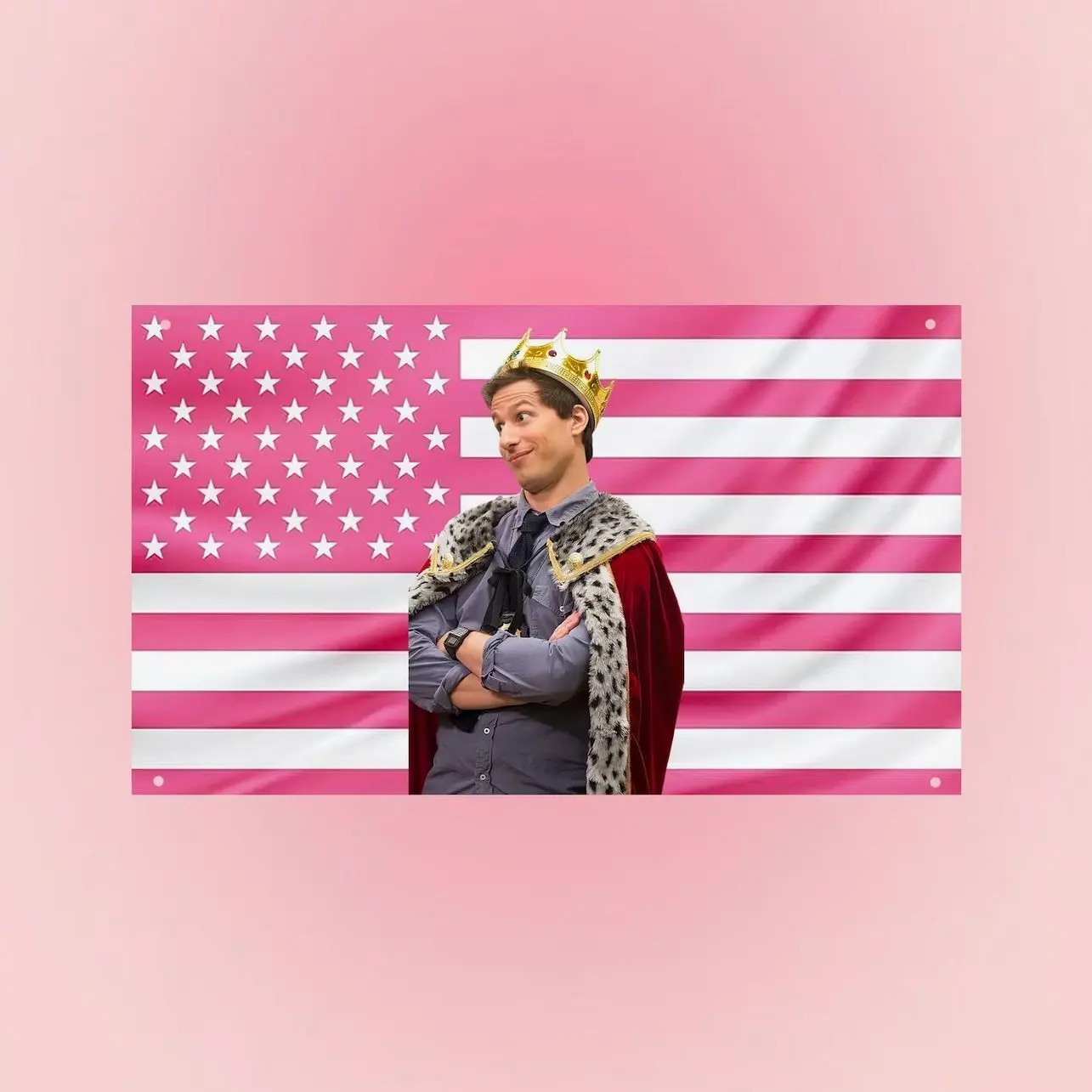 Jake Peralta Flag | Brooklyn Nine-Nine Wall Banner | Andy Samberg Aesthetic Dorm, Frat & Bedroom Decor