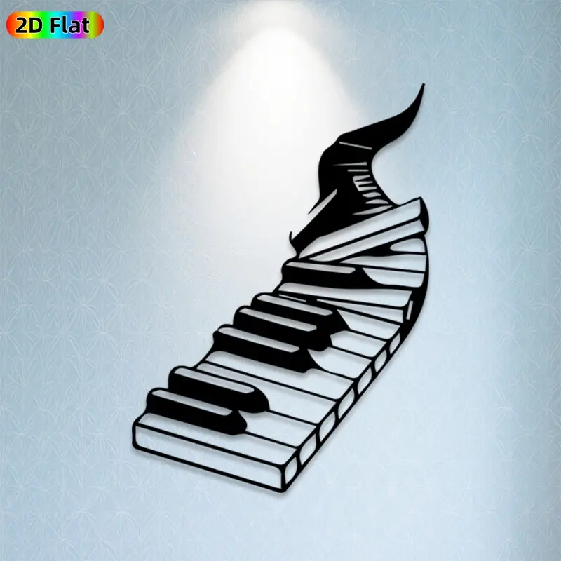 1pc Piano Keyboard Metal Wall Art,Piano Keyboard Statue Mural, Ideal Gift for Christmas, Thanksgiving, Weather-Resistant Metal Wall Decor Wall Sculptures, Perfect for Living Room Wall & Garden Fence Piano Enthusiasts